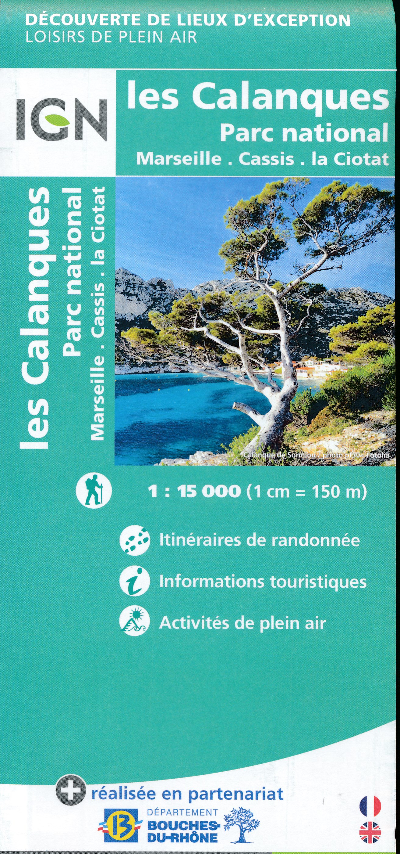 Online bestellen: Wandelkaart Les Calanques - de Marseilles a Cassis | IGN - Institut Géographique National