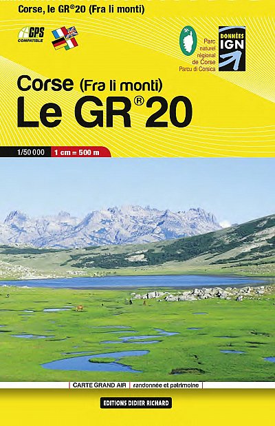 Online bestellen: Wandelkaart Le GR 20 - Corsica | Didier Richard