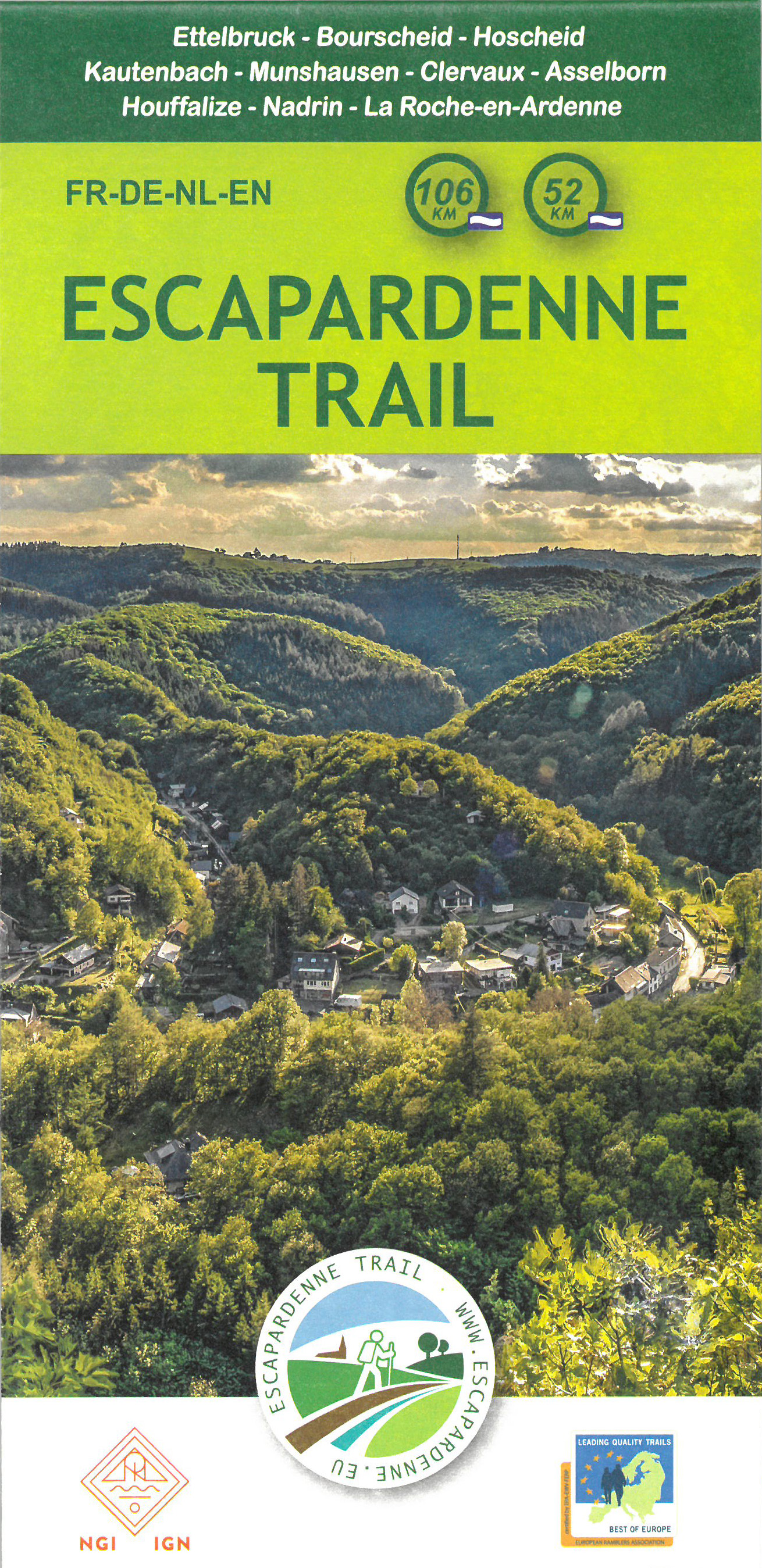 Online bestellen: Wandelkaart 170 Escapardenne Eisleck Trail | NGI - Nationaal Geografisch Instituut
