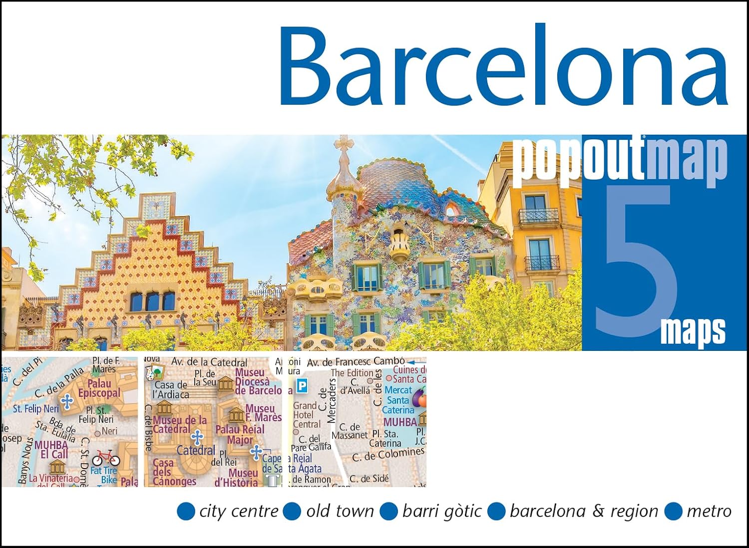Stadsplattegrond Popout Map Barcelona | Compass Maps