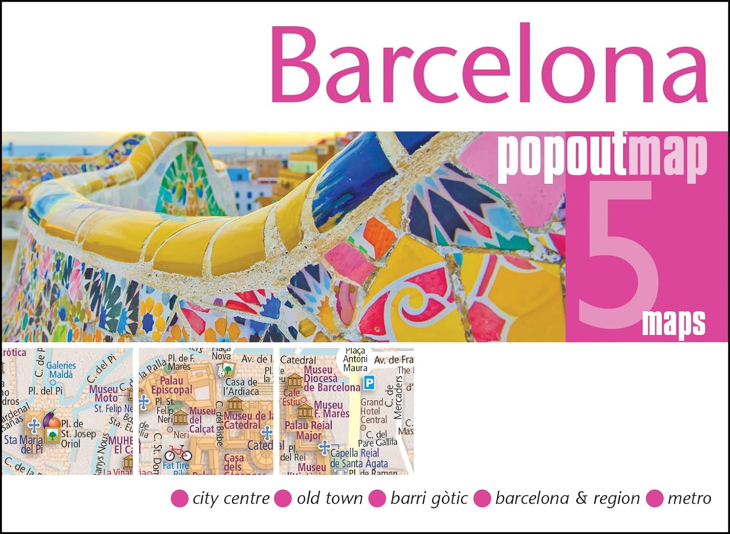 Online bestellen: Stadsplattegrond Popout Map Barcelona | Compass Maps