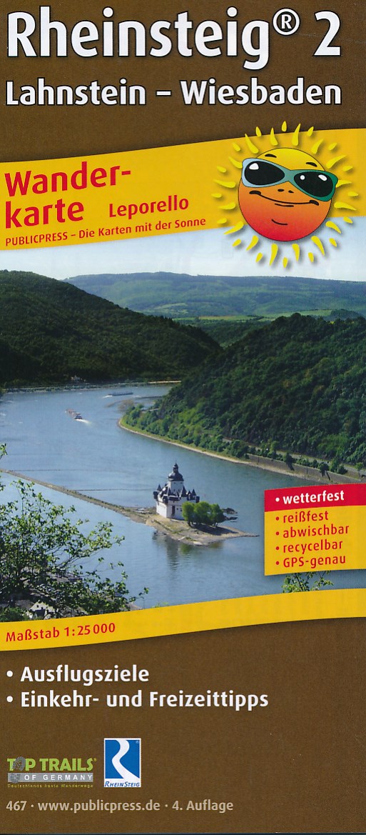 Online bestellen: Wandelkaart Rheinsteig 2 | Publicpress
