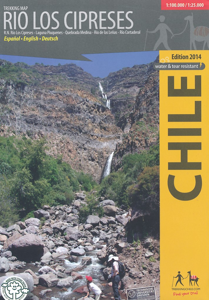 Online bestellen: Wandelkaart Rio los Cipreses - Chili | Viachile Editores