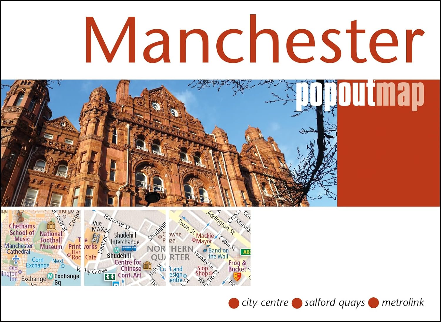 Online bestellen: Stadsplattegrond Popout Map Manchester | Compass Maps