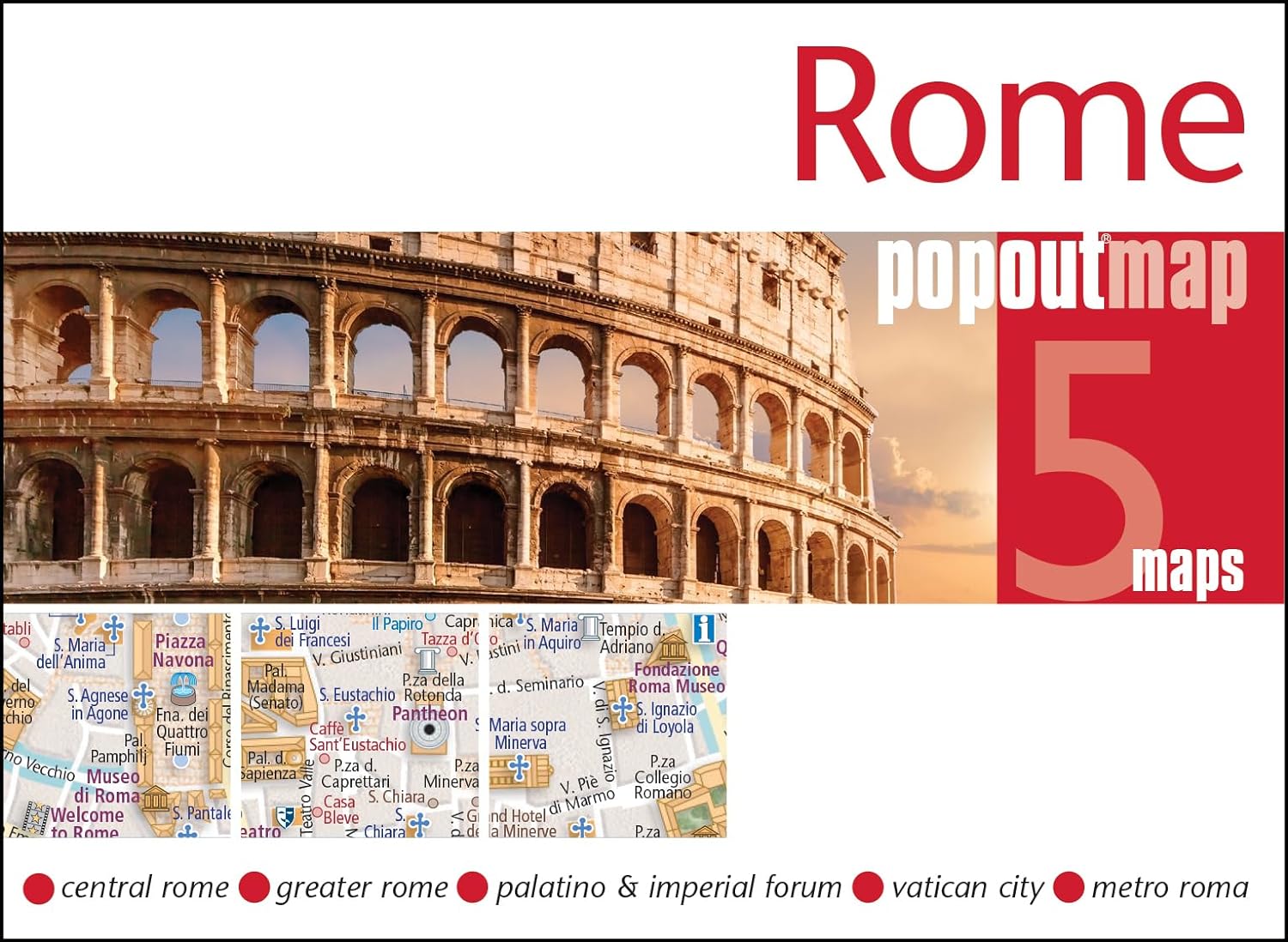 Online bestellen: Stadsplattegrond Popout Map Rome | Compass Maps
