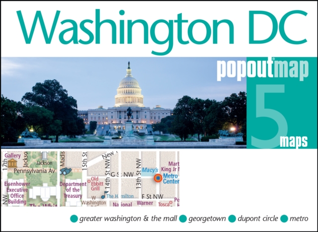 Online bestellen: Stadsplattegrond Popout Map Washington DC | Compass Maps