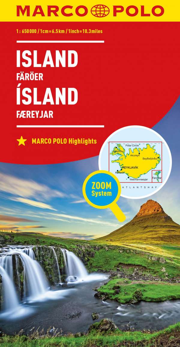 Online bestellen: Wegenkaart - landkaart Iceland - IJsland | Marco Polo