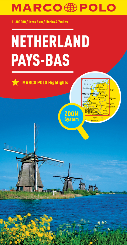 Online bestellen: Wegenkaart - landkaart Netherlands - Nederland | Marco Polo