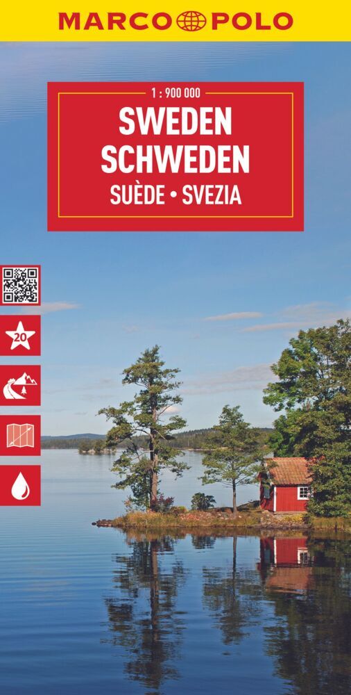 Online bestellen: Wegenkaart - landkaart Sweden - Zweden | Marco Polo