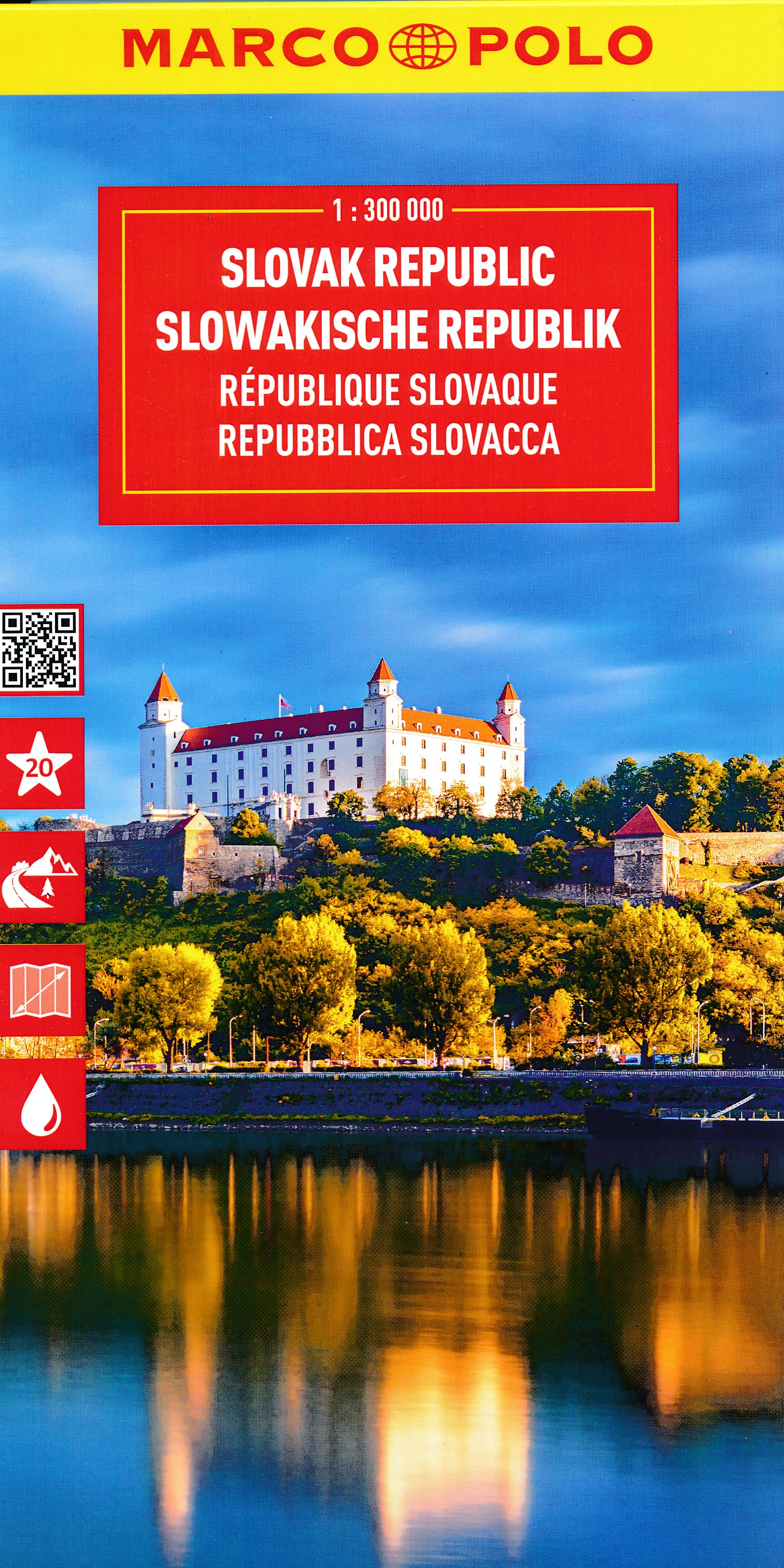 Online bestellen: Wegenkaart - landkaart Slovakia - Slowakije | Marco Polo