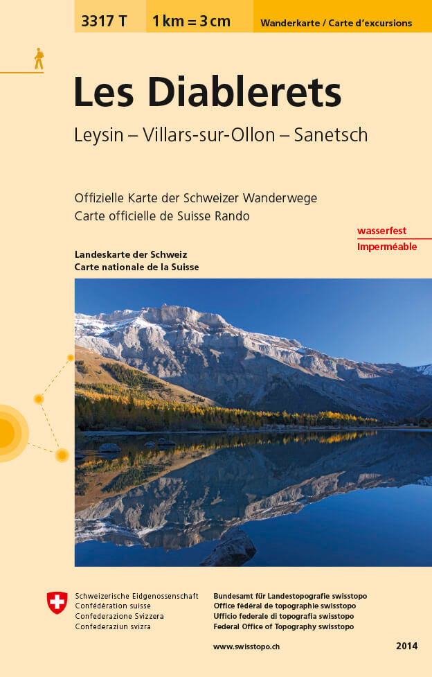 Online bestellen: Wandelkaart - Topografische kaart 3317T Les Diablerets | Swisstopo