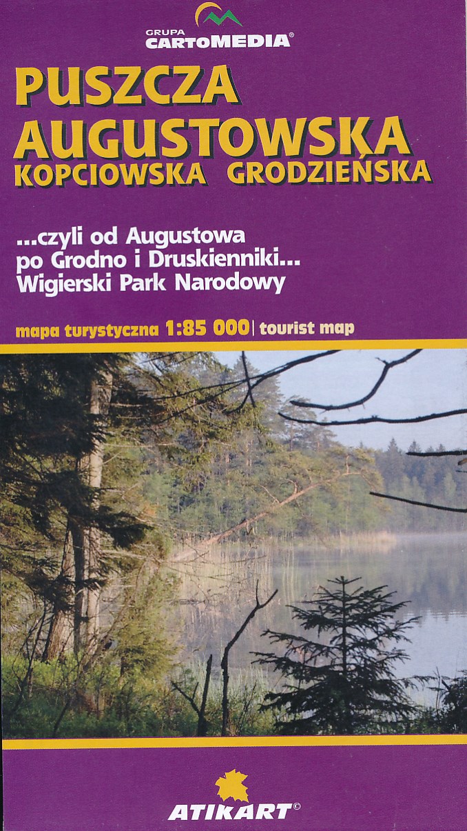 Online bestellen: Wandelkaart - Fietskaart - Wegenkaart - landkaart Puszcza Augustowska - Kopciowska Grodzie?ska | Cartomedia
