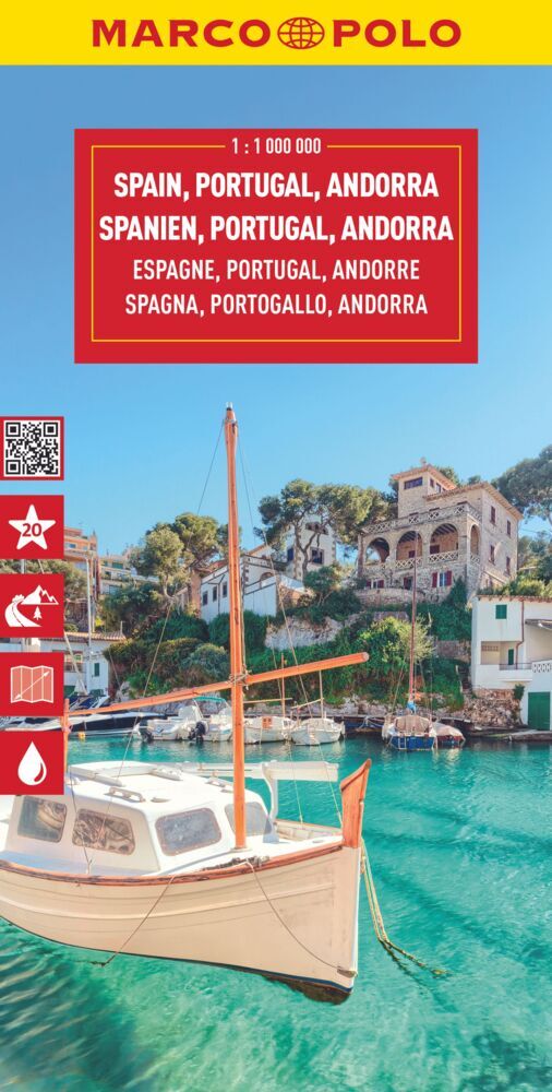 Online bestellen: Wegenkaart - landkaart Spain, Portugal - Spanje , Portugal | Marco Polo