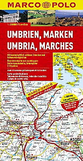 Landkaart - wegenkaart 08 Umbrien - Umbrië,  Marche - Marken | Marco Polo | 