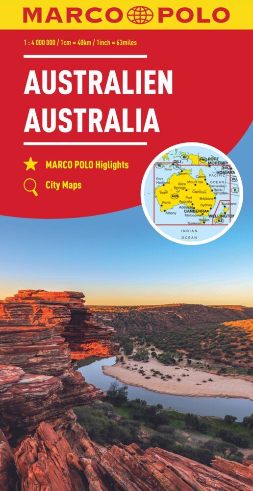 Online bestellen: Wegenkaart - landkaart Australia - Australië | Marco Polo