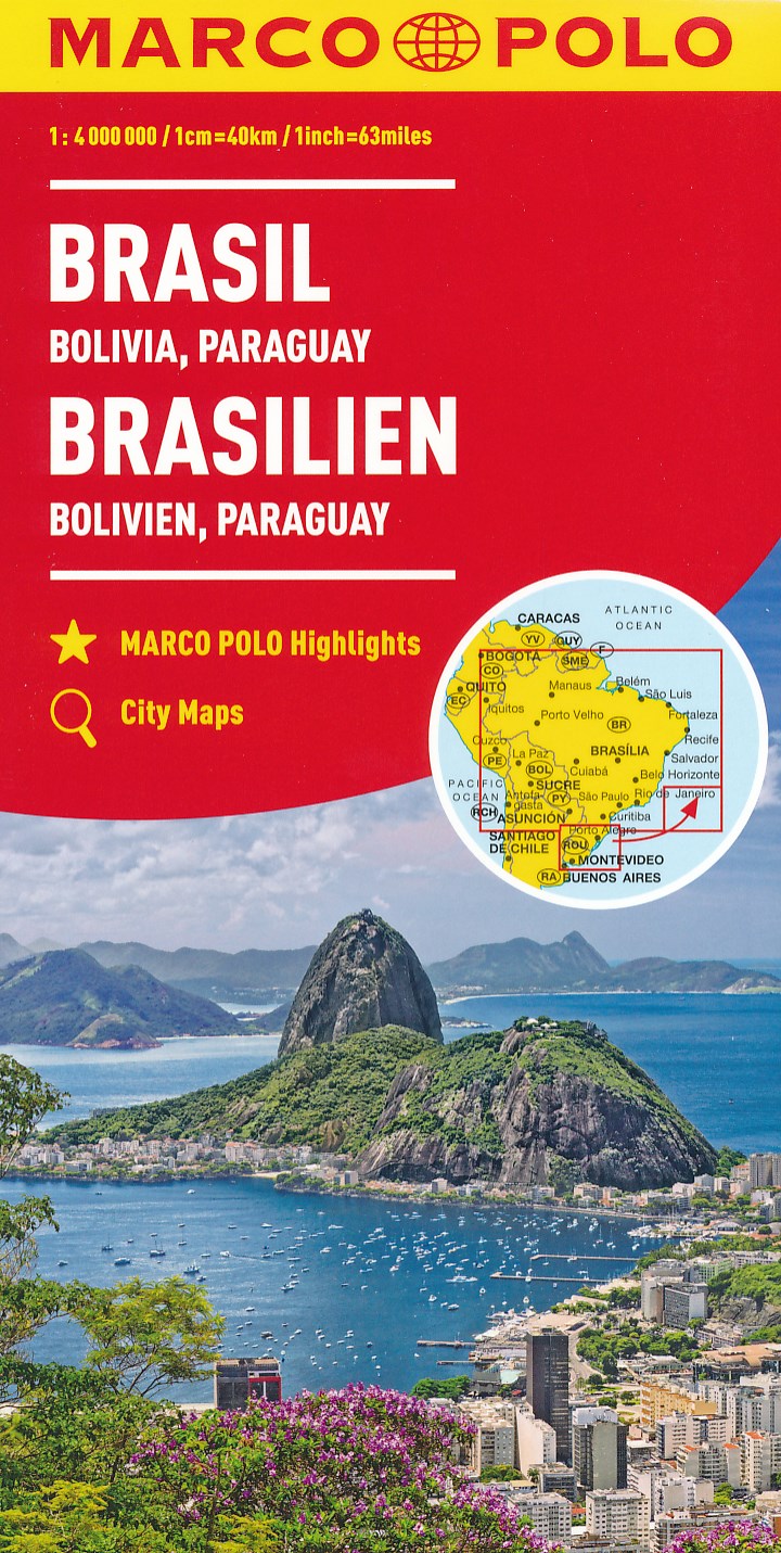 Online bestellen: Wegenkaart - landkaart Brazilië, Bolivia, Paraguay | Marco Polo