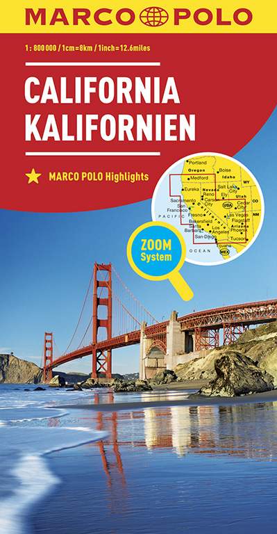 Online bestellen: Wegenkaart - landkaart California - Californië | Marco Polo