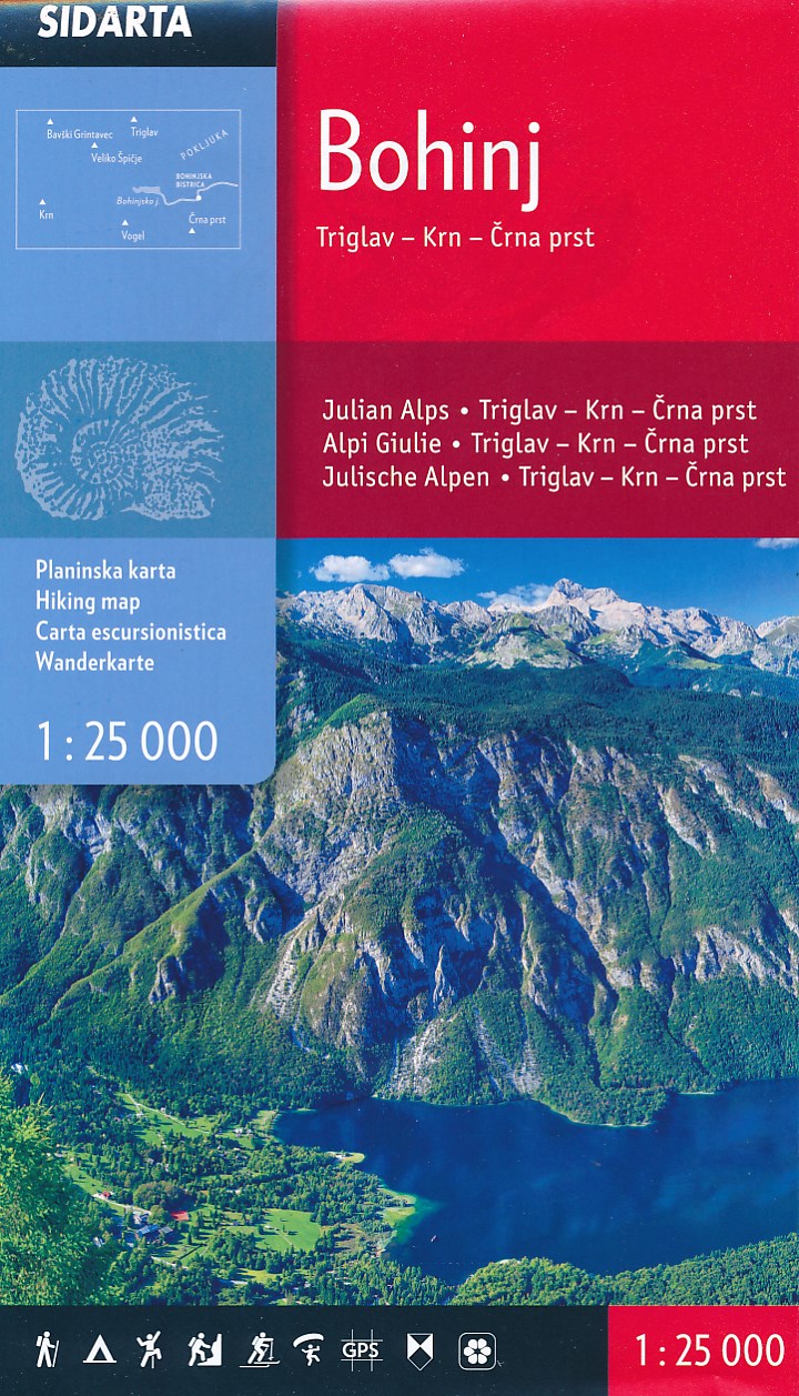 Online bestellen: Wandelkaart Bohinj Triglav, Krn, Crna prst - Julische Alpen | Sidarta