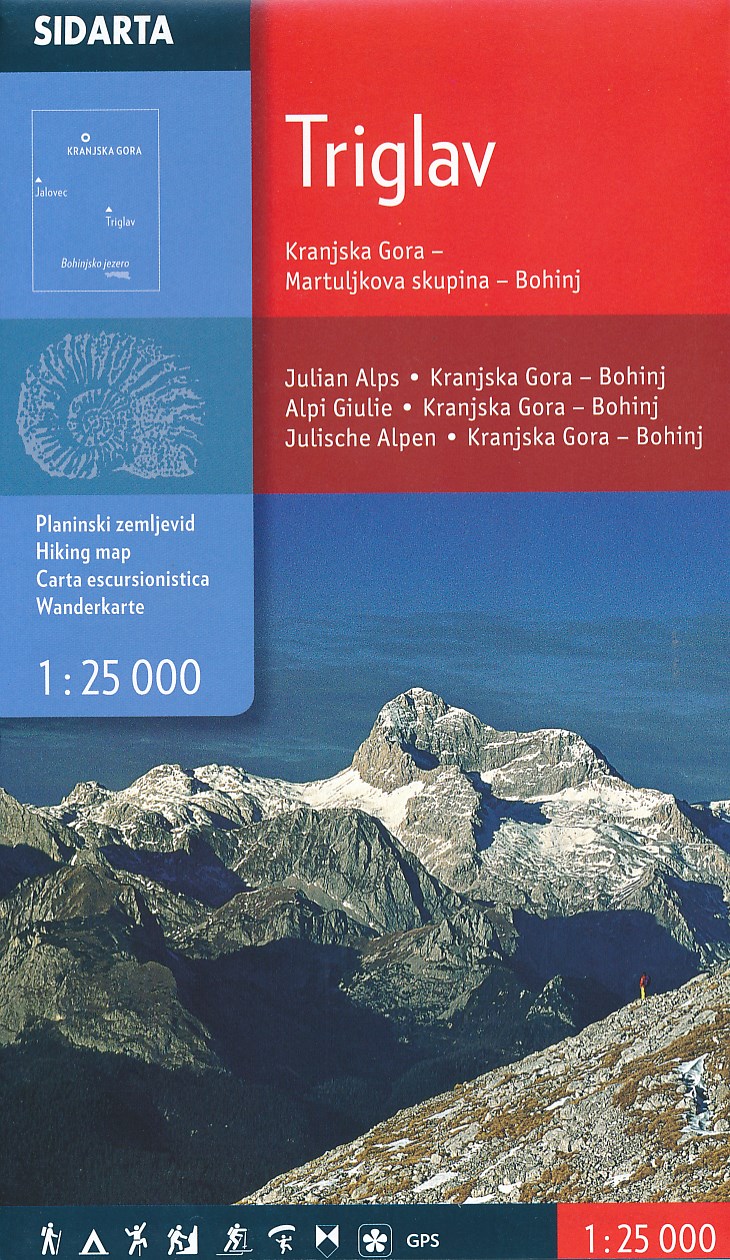 Online bestellen: Wandelkaart Triglav - Kranjska Gora - Bohinj - Julische Alpen | Sidarta
