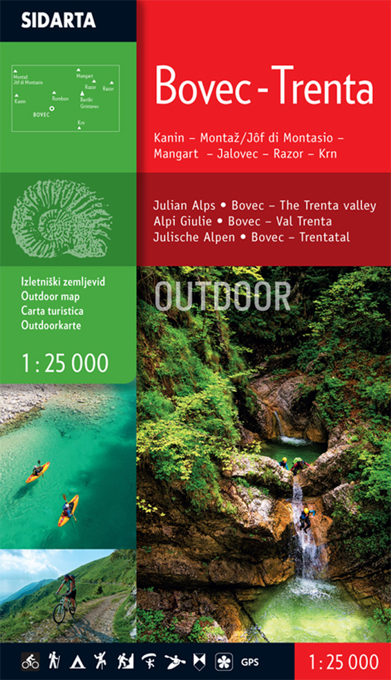 Online bestellen: Wandelkaart Bovec Trenta - Julische Alpen | Sidarta