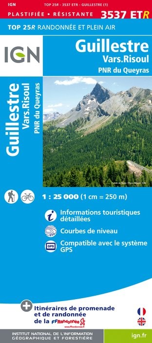 Online bestellen: Wandelkaart - Topografische kaart 3537ETR Guillestre | IGN - Institut Géographique National
