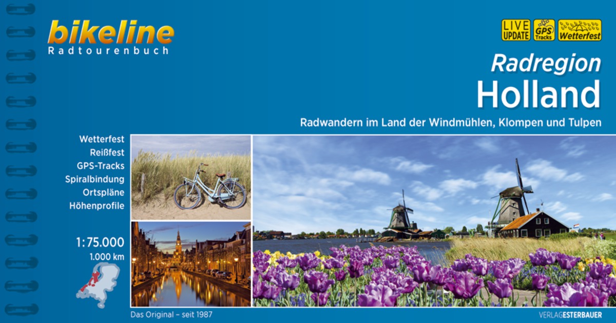 Online bestellen: Fietsgids Bikeline Radregion Holland | Esterbauer