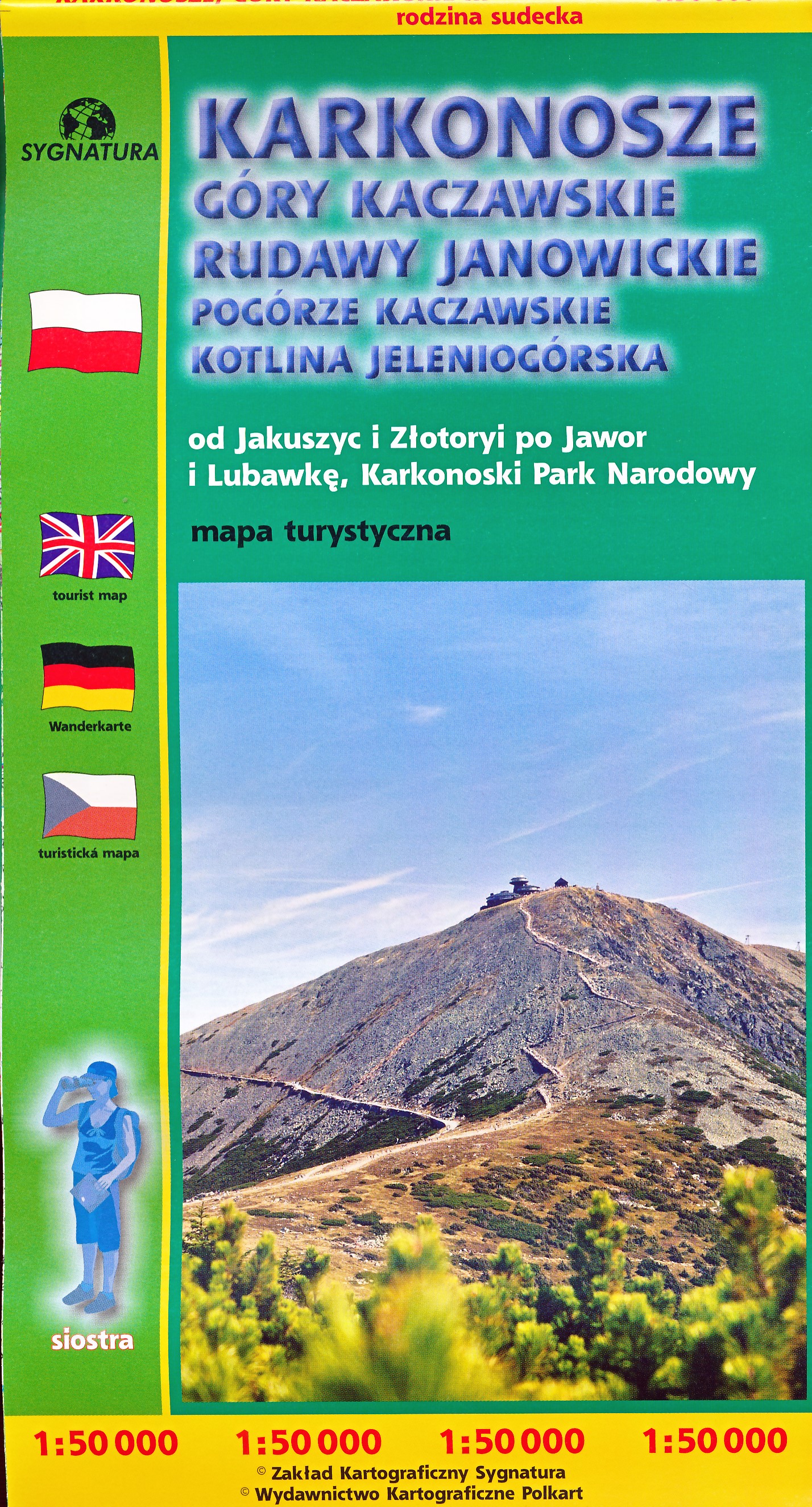 Online bestellen: Wandelkaart 02 Karkonosze - Góry Kaczawskie, noordwestelijk deel, Polen | Cartomedia