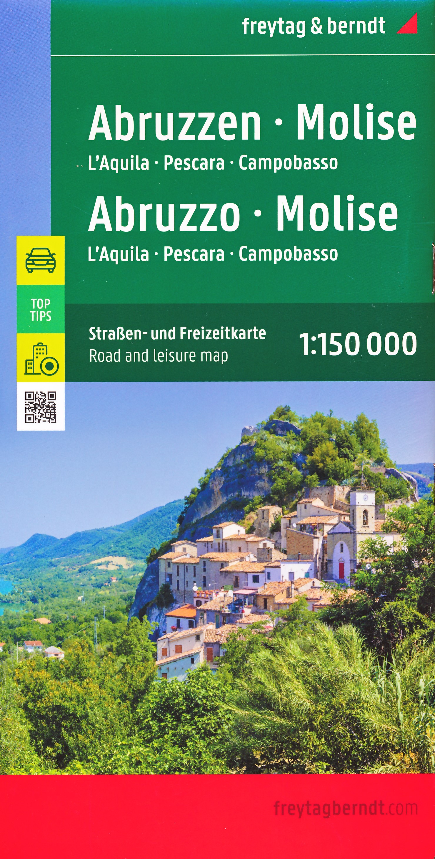 Online bestellen: Wegenkaart - landkaart 625 Abruzzen - Abruzzo - Molise - L'Aquila - Campobasso | Freytag & Berndt