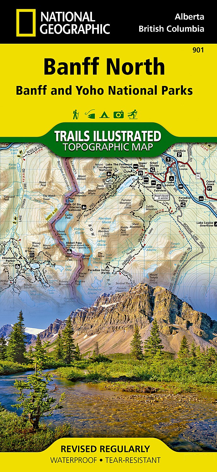 Wandelkaart 901 Banff North National Park | National Geographic