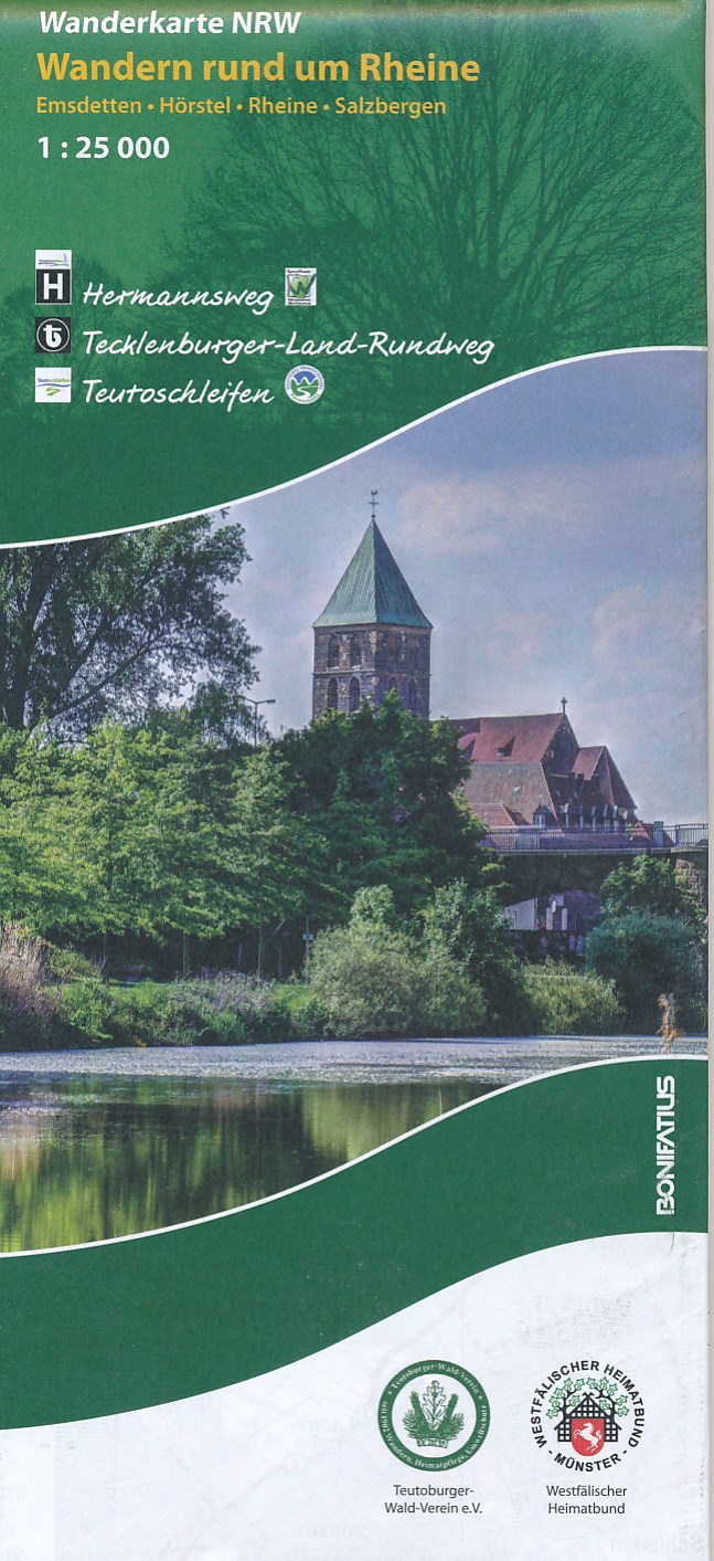 Online bestellen: Wandelkaart Wandern rund um Rheine | NRW Bonifatius