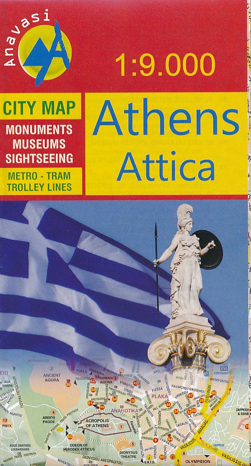 Online bestellen: Stadsplattegrond Athene | Anavasi