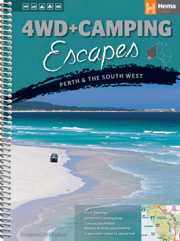 Online bestellen: Wegenatlas - Campinggids 4WD + Camping Escapes - Perth & the South West | Hema Maps