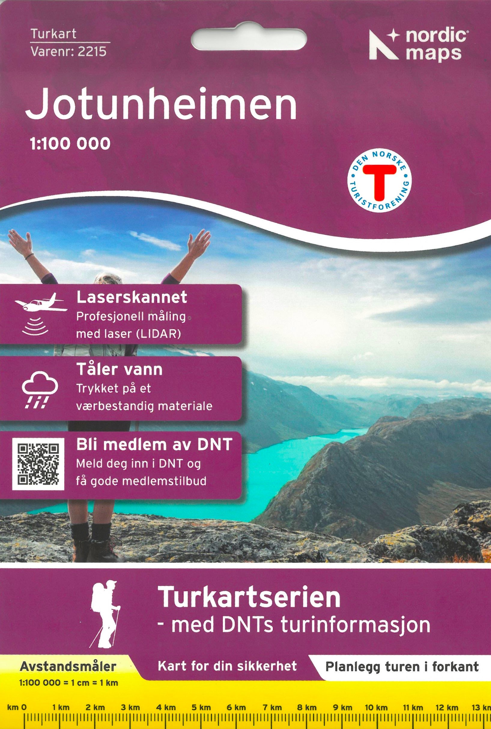 Wandelkaart 2215 Turkart Jotunheimen | Nordeca