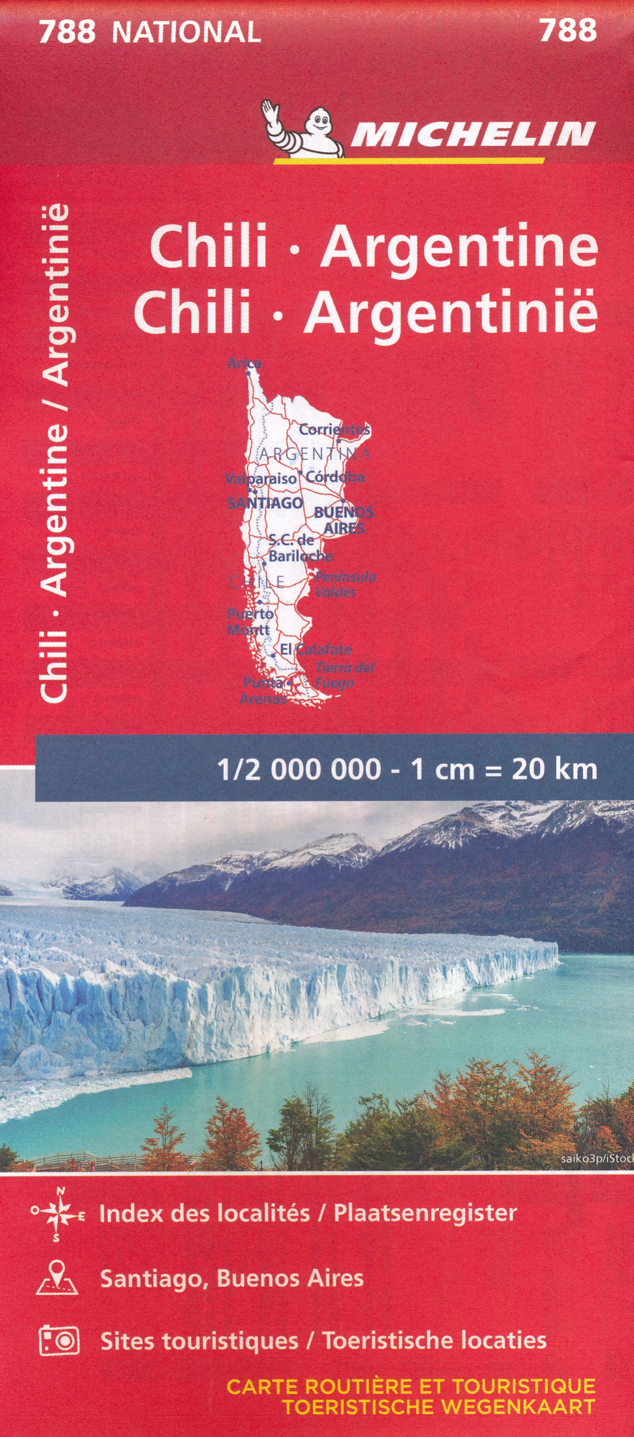 Online bestellen: Wegenkaart - landkaart 788 Chili - Argentinië | Michelin