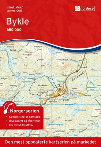 Online bestellen: Wandelkaart - Topografische kaart 10017 Norge Serien Bykle | Nordeca