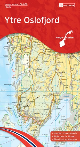 Online bestellen: Wandelkaart - Topografische kaart 10020 Norge Serien Ytre Oslofjord | Nordeca