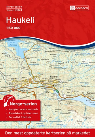 Online bestellen: Wandelkaart - Topografische kaart 10024 Norge Serien Haukeli | Nordeca