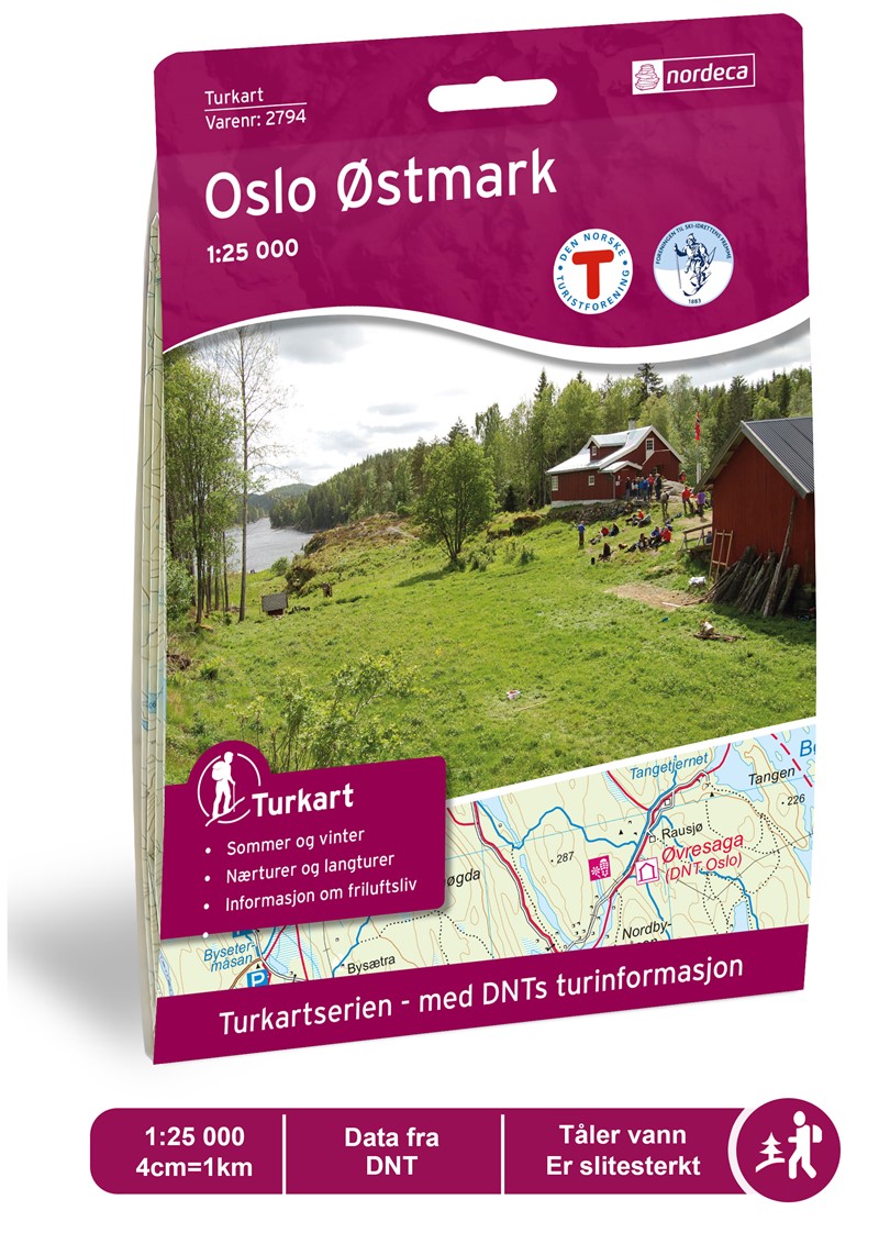 Online bestellen: Wandelkaart 2794 Turkart Oslo Østmark | Nordeca