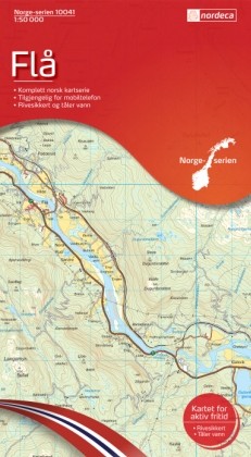 Online bestellen: Wandelkaart - Topografische kaart 10041 Norge Serien Flå | Nordeca