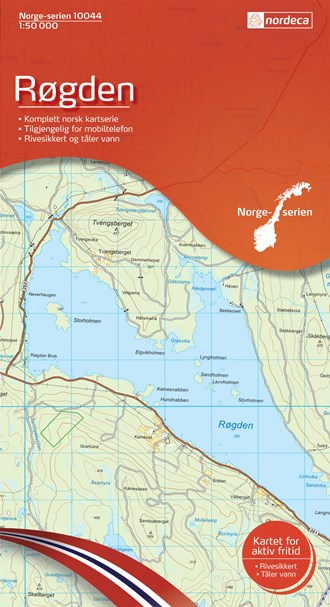 Online bestellen: Wandelkaart - Topografische kaart 10044 Norge Serien Røgden | Nordeca