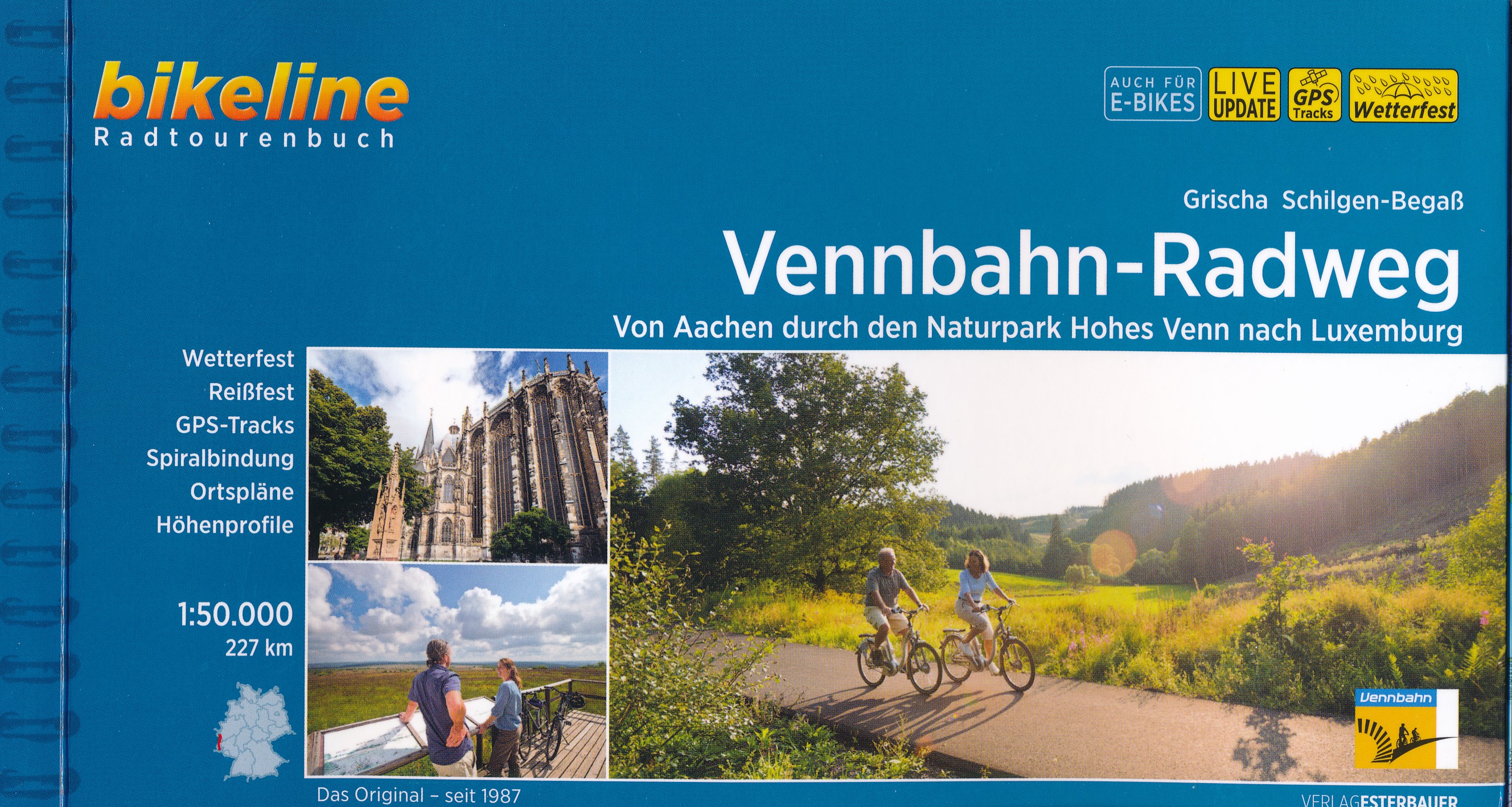 Online bestellen: Fietsgids Bikeline Vennbahn Radweg Aken - Luxemburg | Esterbauer