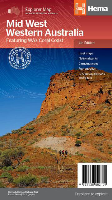 Wegenkaart – landkaart Explorer Map Mid West Western Australia – West Australië | Hema Maps