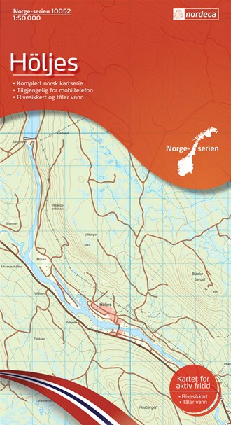 Online bestellen: Wandelkaart - Topografische kaart 10052 Norge Serien Höljes | Nordeca