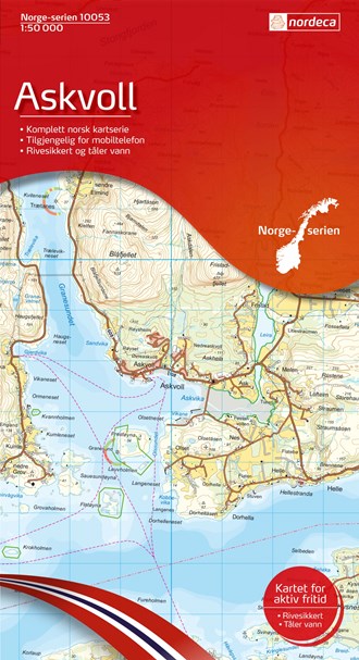 Online bestellen: Wandelkaart - Topografische kaart 10053 Norge Serien Askvoll | Nordeca