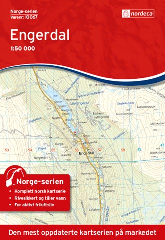 Online bestellen: Wandelkaart - Topografische kaart 10067 Norge Serien Engerdal | Nordeca
