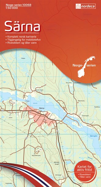Online bestellen: Wandelkaart - Topografische kaart 10068 Norge Serien Särna | Nordeca