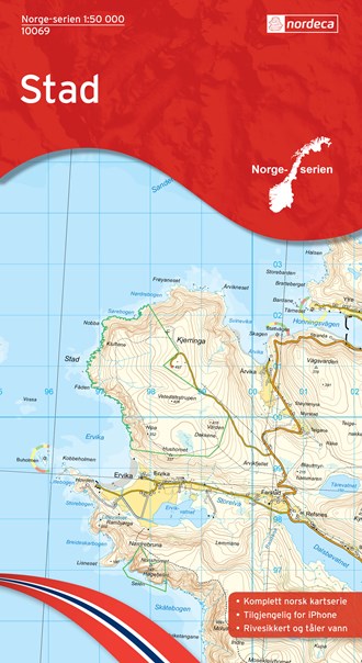 Online bestellen: Wandelkaart - Topografische kaart 10069 Norge Serien Stad | Nordeca