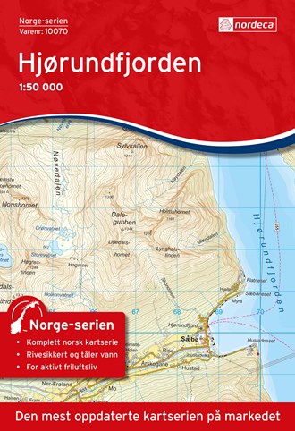 Online bestellen: Wandelkaart - Topografische kaart 10070 Norge Serien Hjørundfjorden | Nordeca