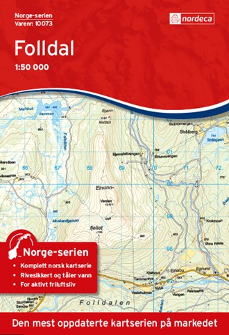 Online bestellen: Wandelkaart - Topografische kaart 10073 Norge Serien Folldal | Nordeca
