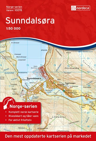 Online bestellen: Wandelkaart - Topografische kaart 10078 Norge Serien Sunndalsøra | Nordeca